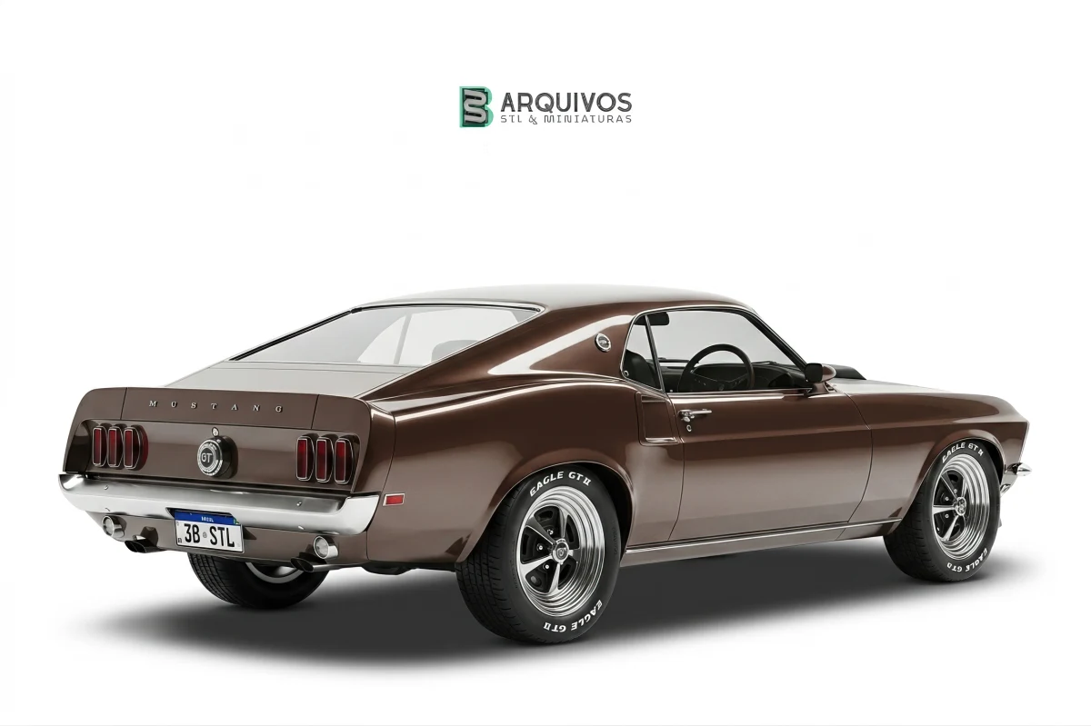Modelo 3D STL - Ford Mustang 1969 — foto 5